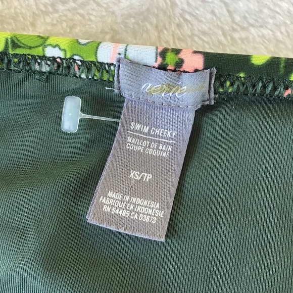 Aerie Swim Cheeky Green  Bandeau Bikini Size XS - Picture 10 of 10